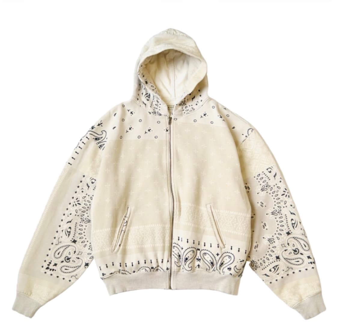 캐피탈 플리스 반다나 비부악 후드 블루종 키나리(3사이즈) 상품이미지1