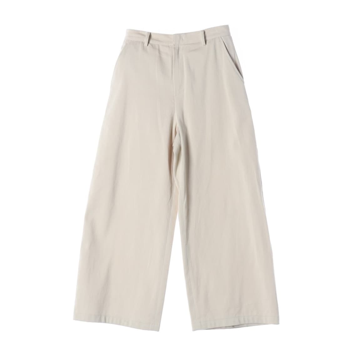 파사드패턴 코튼 와이드 팬츠 아이보리 S 상품이미지1