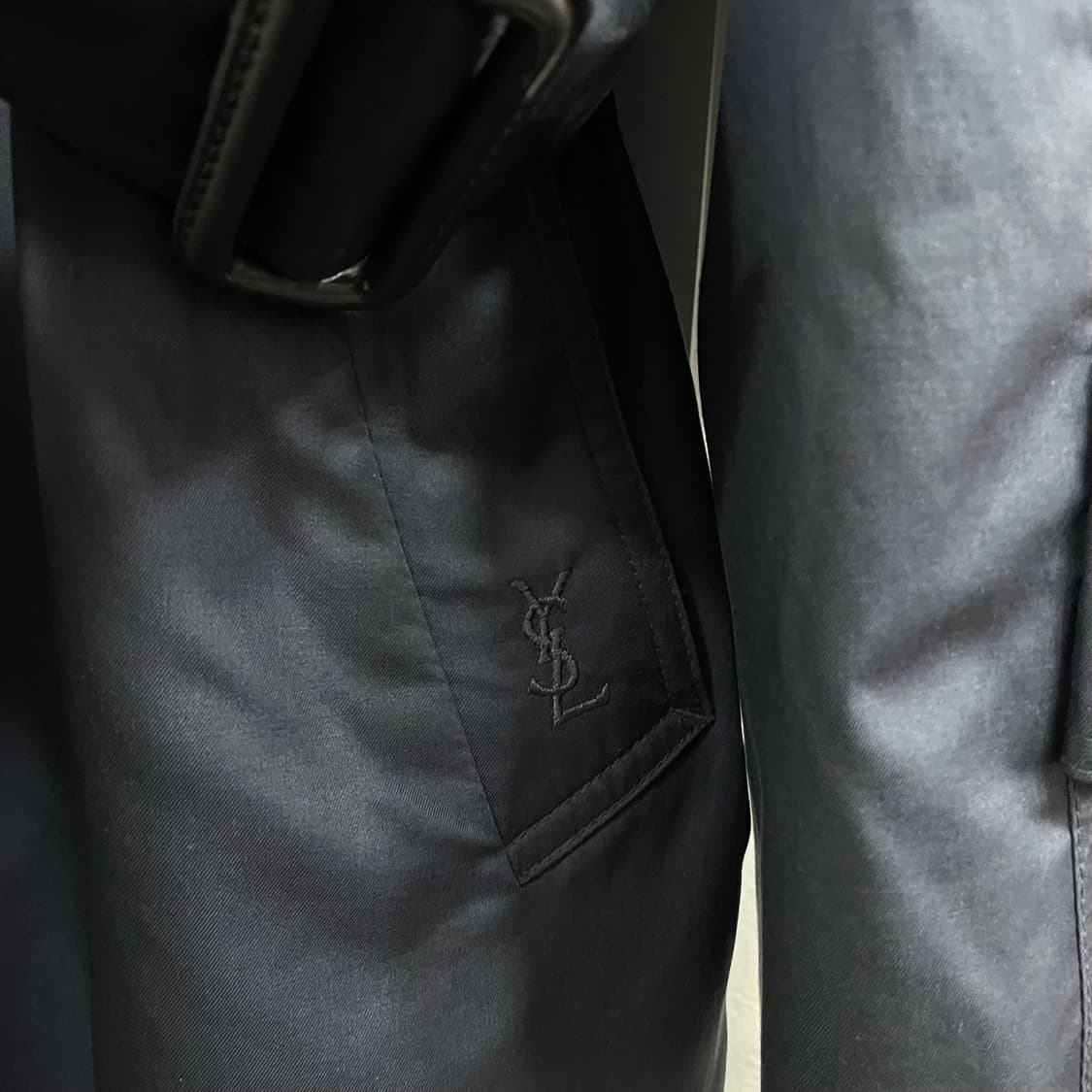 M 입생로랑 싱글 트렌치 롱코트 상품이미지6