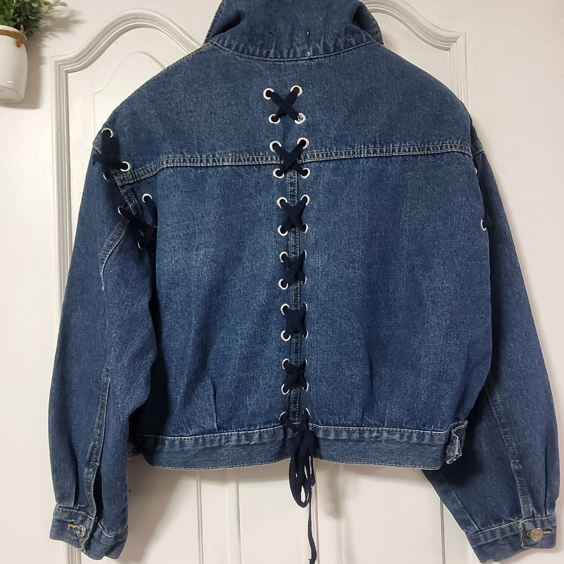 새상품 크롭 데님 자켓 청 자켓 너무 이쁨 상품이미지3
