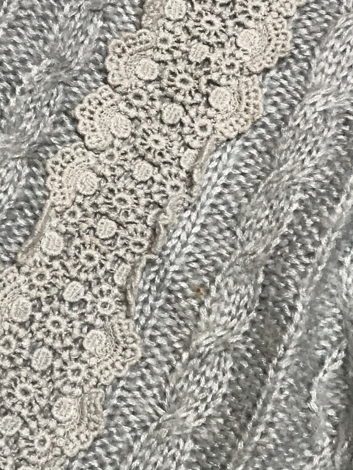 오프숄더 하늘색 레이스 니트 갸루 핀터레스트 상품이미지5