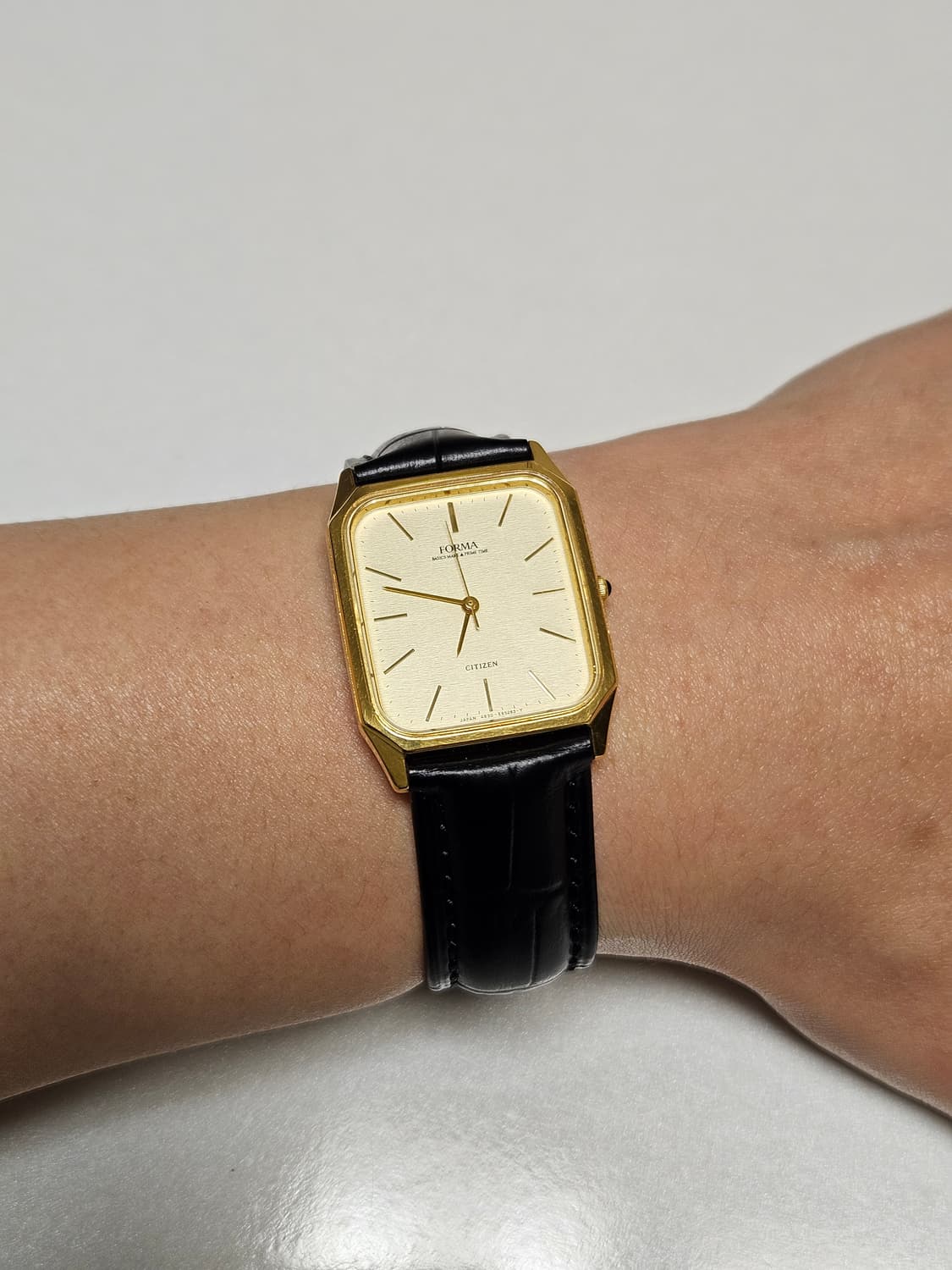 빈티지 시티즌 포르마 금장 가죽 시계 상품이미지2