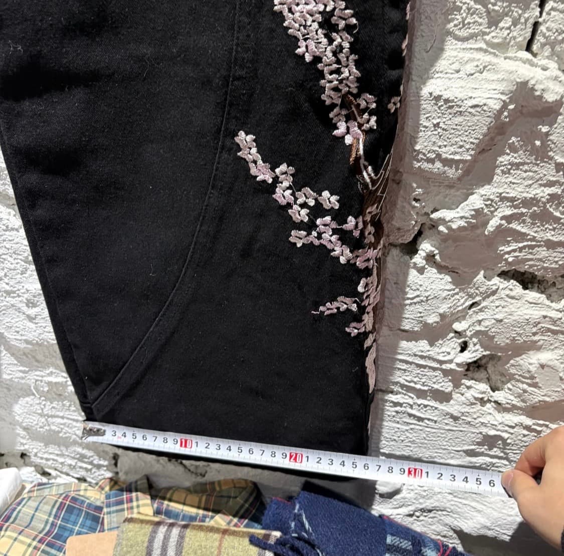 빈티지 일본 자수 데님 팬츠 상품이미지4