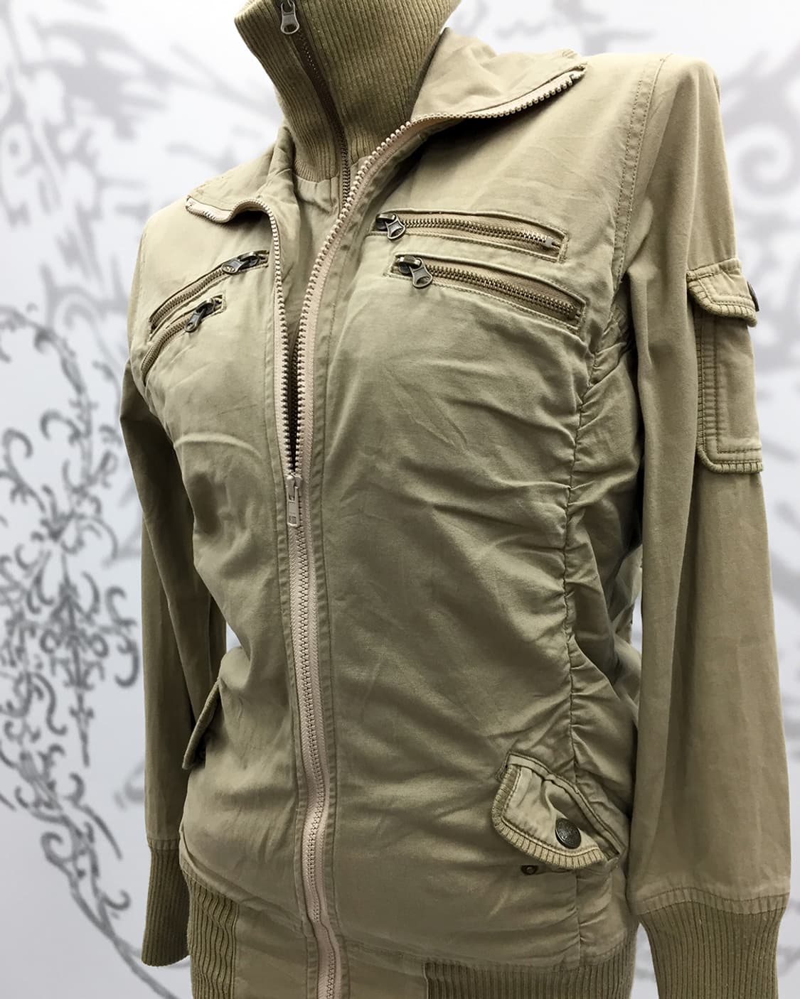 Grunge double zip jacket dress 상품이미지7