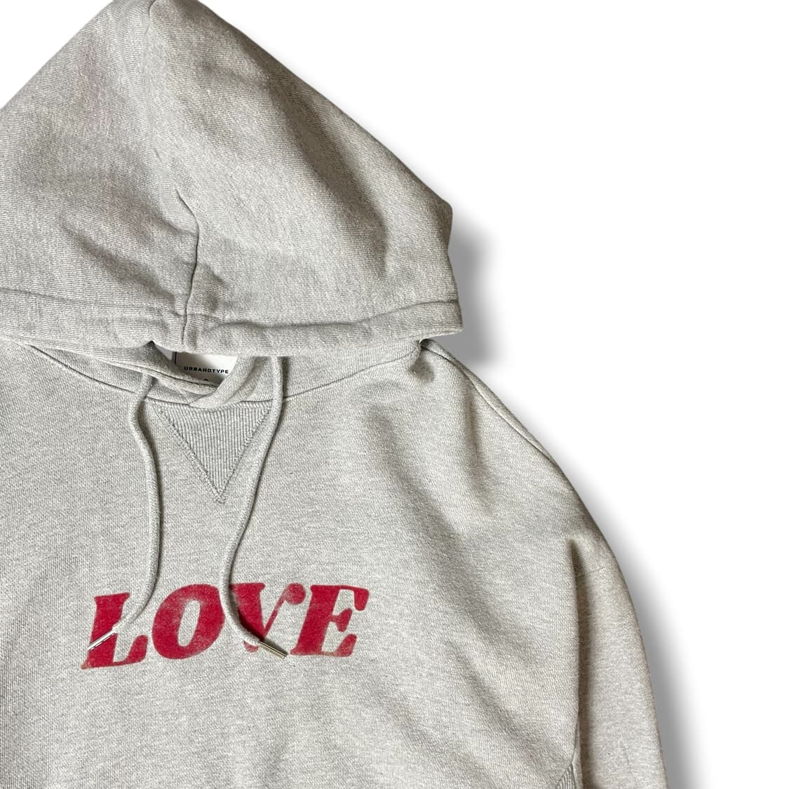 어반디타입 LOVE 빅로고 그레이 후드 S 상품이미지3