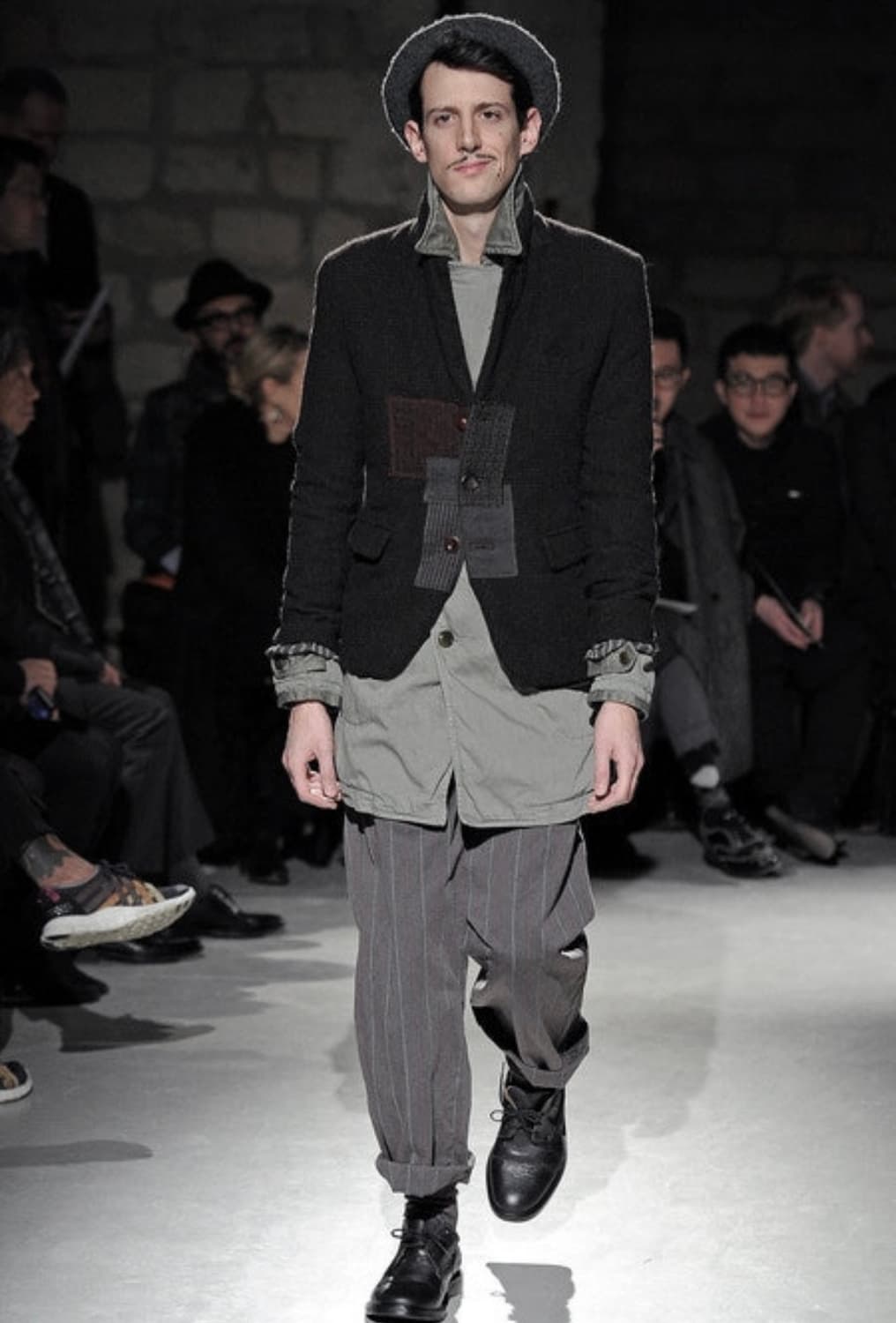 준야와타나베 축융 울 패치워크 자켓 상품이미지4