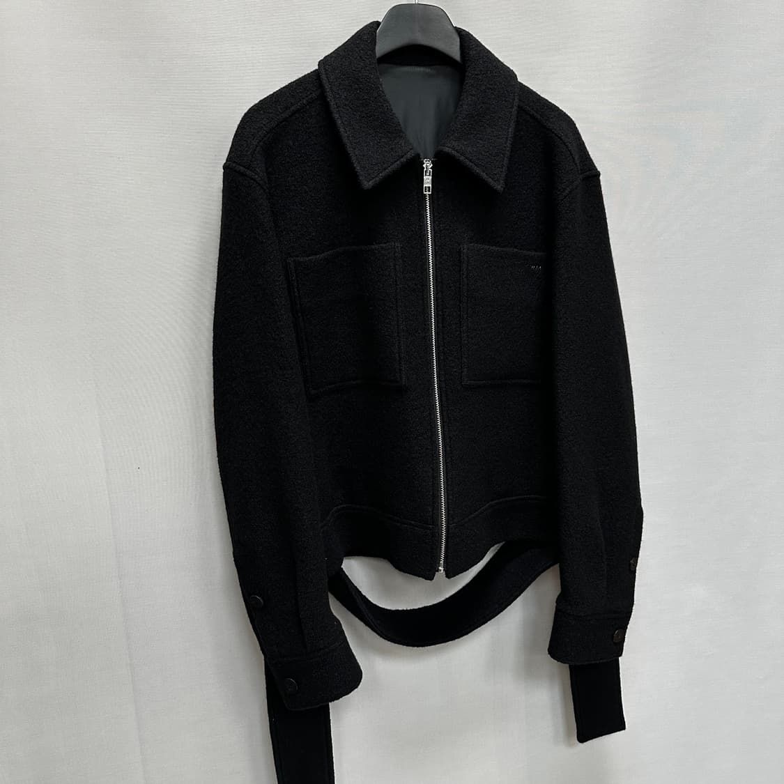 우영미 벨티드 블루종 울 자켓 ( 100~105 ) 상품이미지2