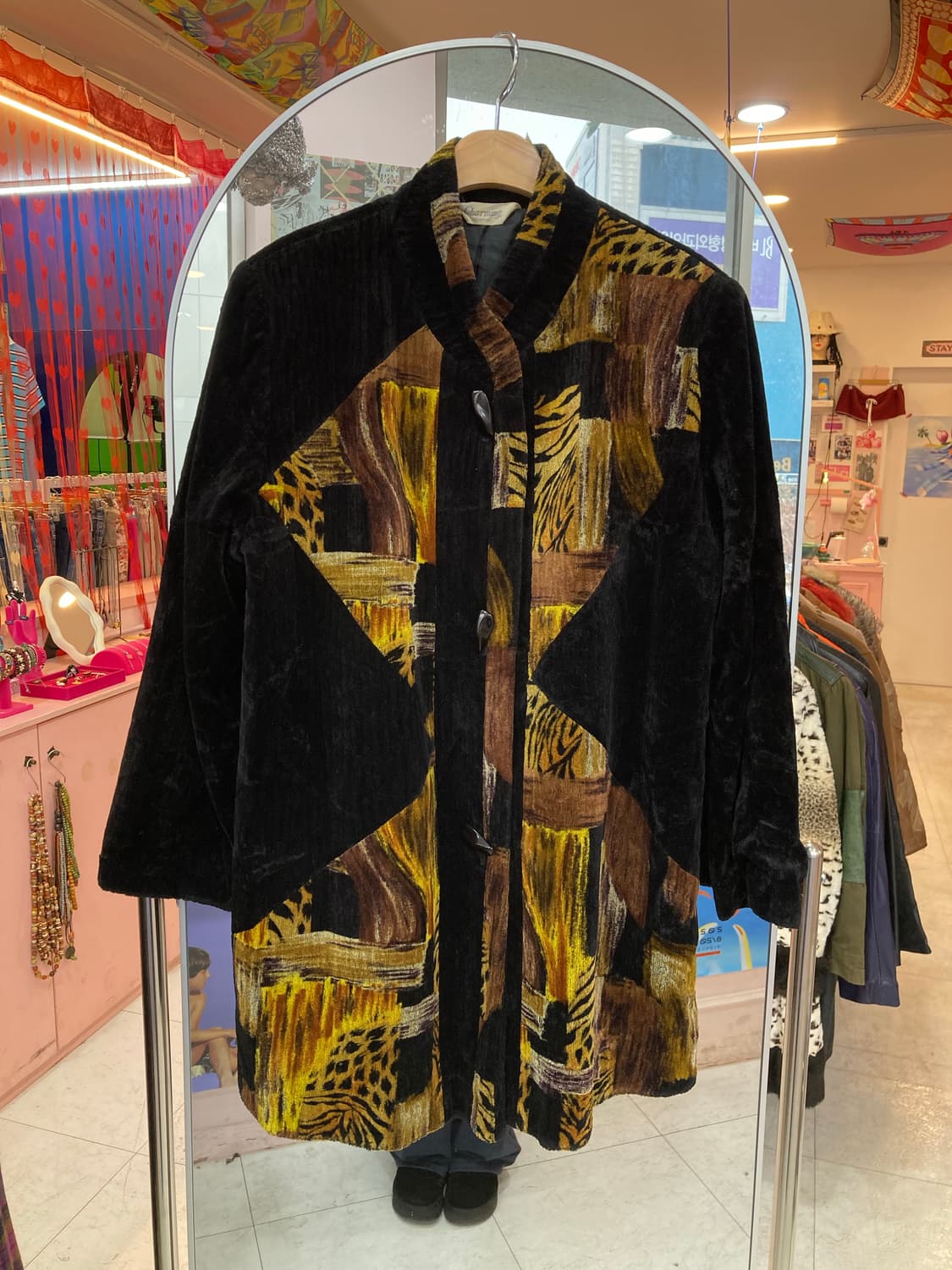 빈티지 패턴 벨벳 자켓 상품이미지2