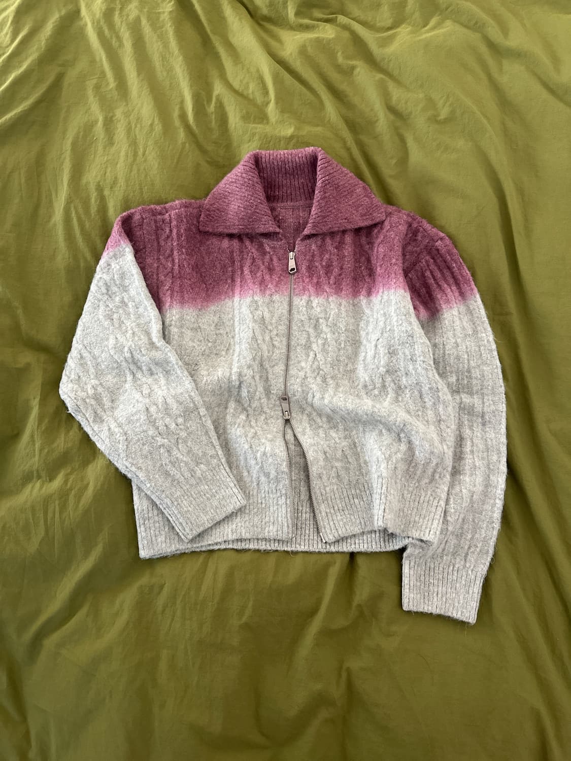 아더에러 로위 니트 집업 그레이 상품이미지1