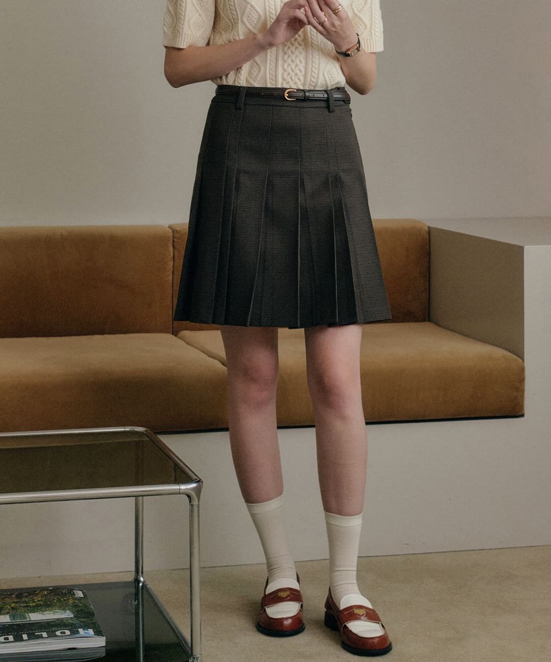 룩캐스트 플리츠 스커트 상품이미지3