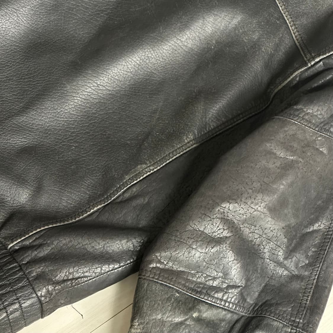 빈티지 소가죽자켓 M 상품이미지6