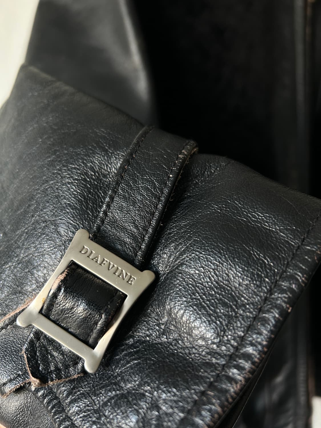 디아프바인 그리즐리 레더 자켓 블랙 / M 상품이미지3