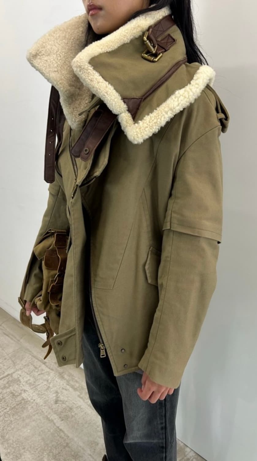 시스템 무스탕 야상 자켓 상품이미지2