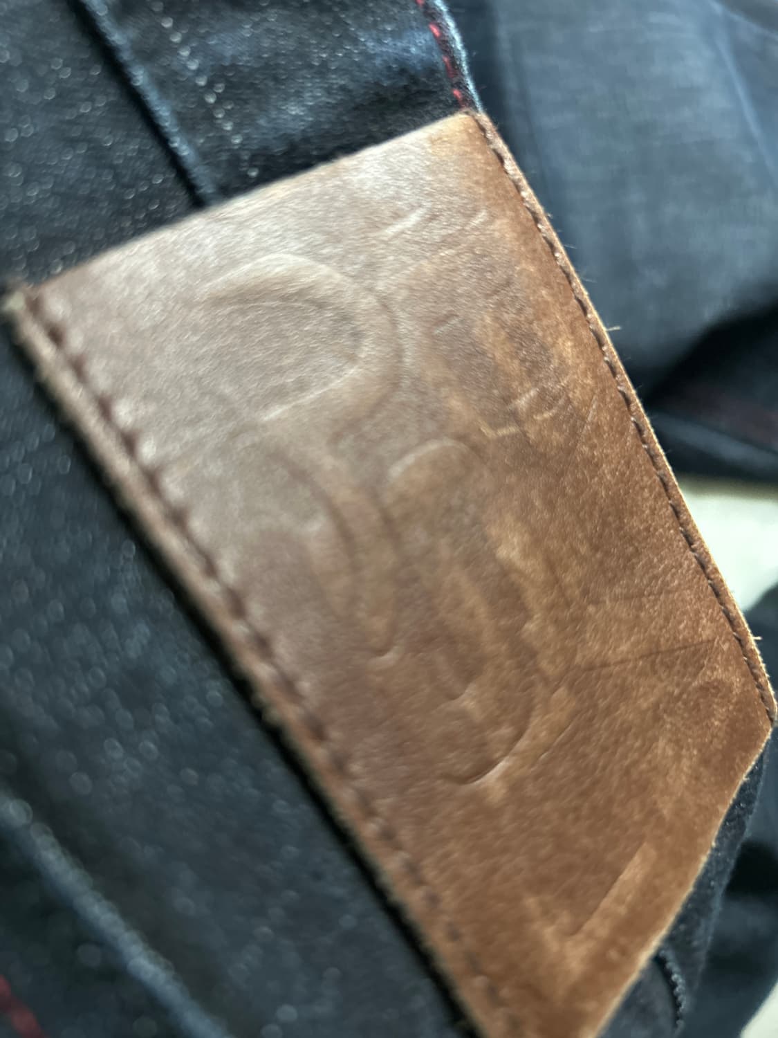 에비수 데님 팬츠 레드 상품이미지5