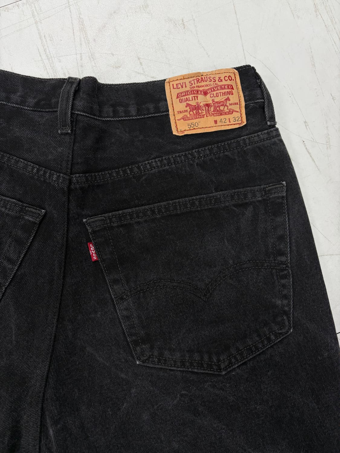 a220) 34 리바이스 550 흑청 상품이미지6
