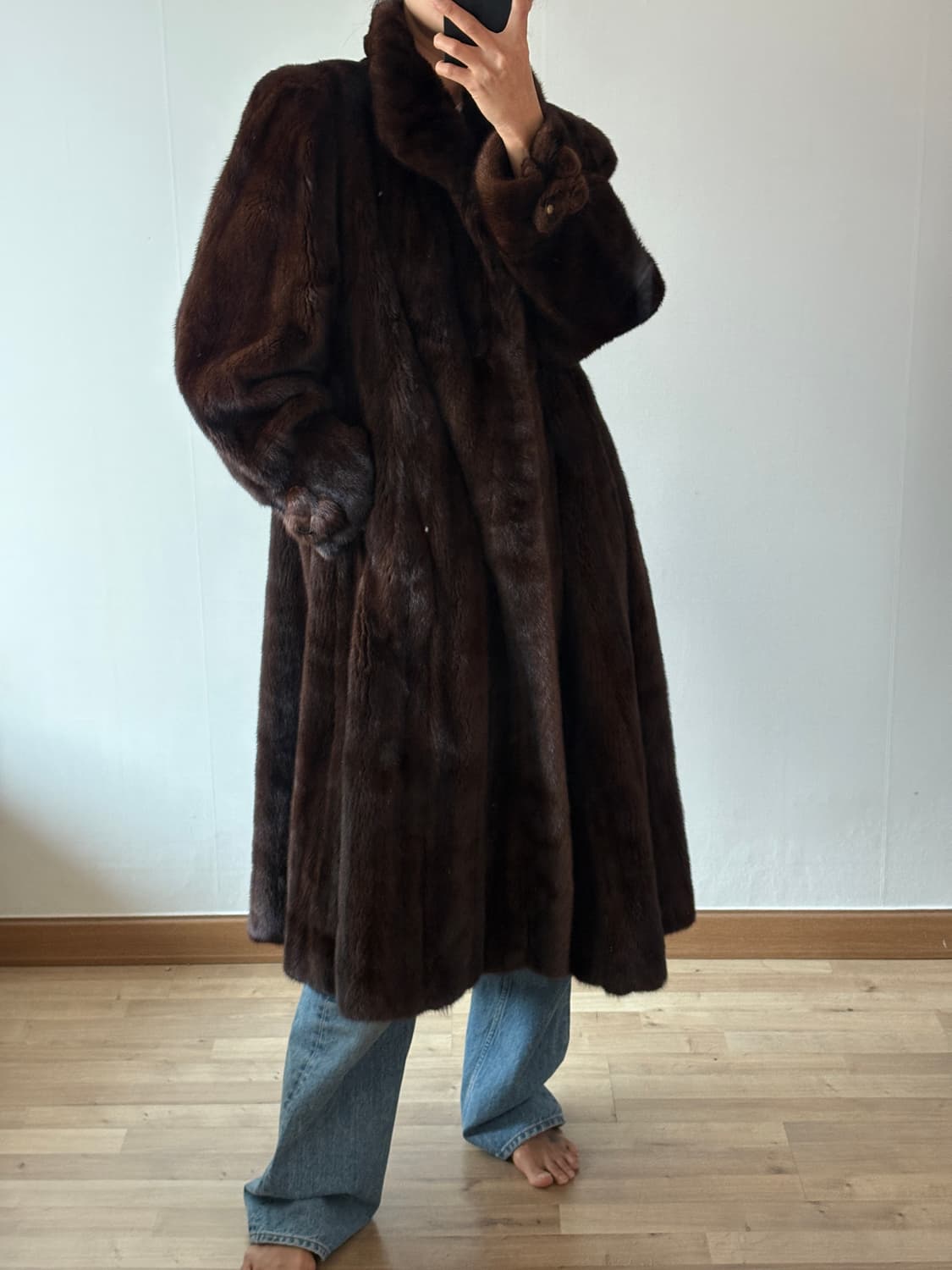 이태리 리얼밍크 롱코트 상품이미지4