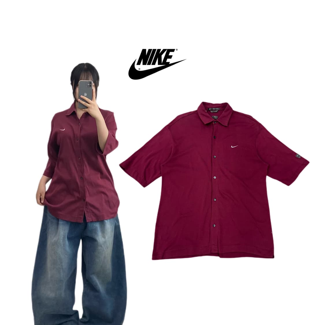 나이키 00s 스우시 타이거우즈 반팔 셔츠 상품이미지1
