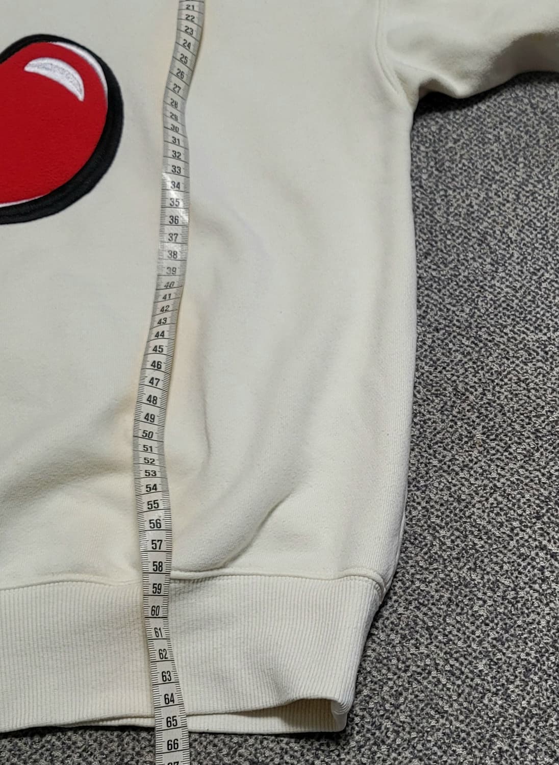 키르시 빅 체리 맨투맨 아이보리 사이즈  1  오버사이즈 상품이미지6