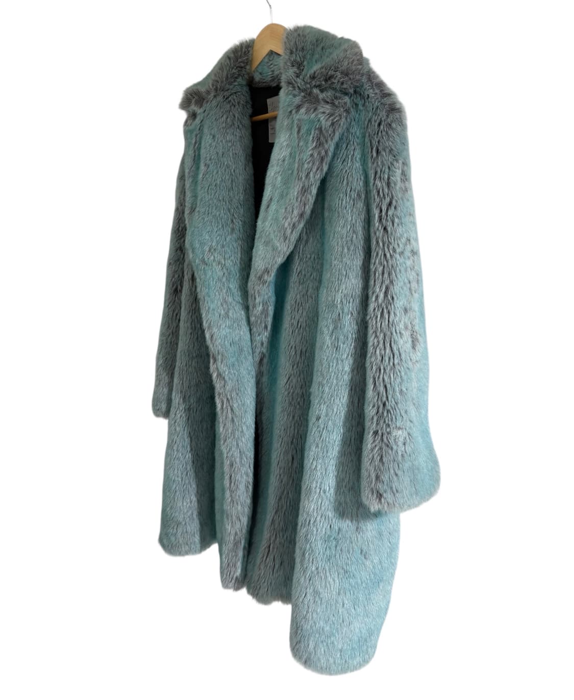 요지야마모토 1996's 런웨이 스카이블루 페이크 퍼 코트 상품이미지3