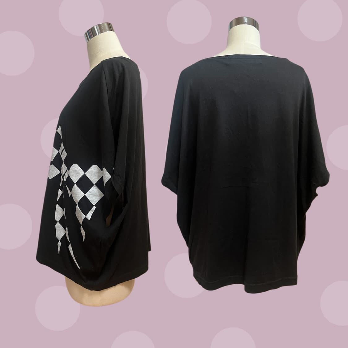 메르시보꾸 체커보드 리본 티셔츠 상품이미지5