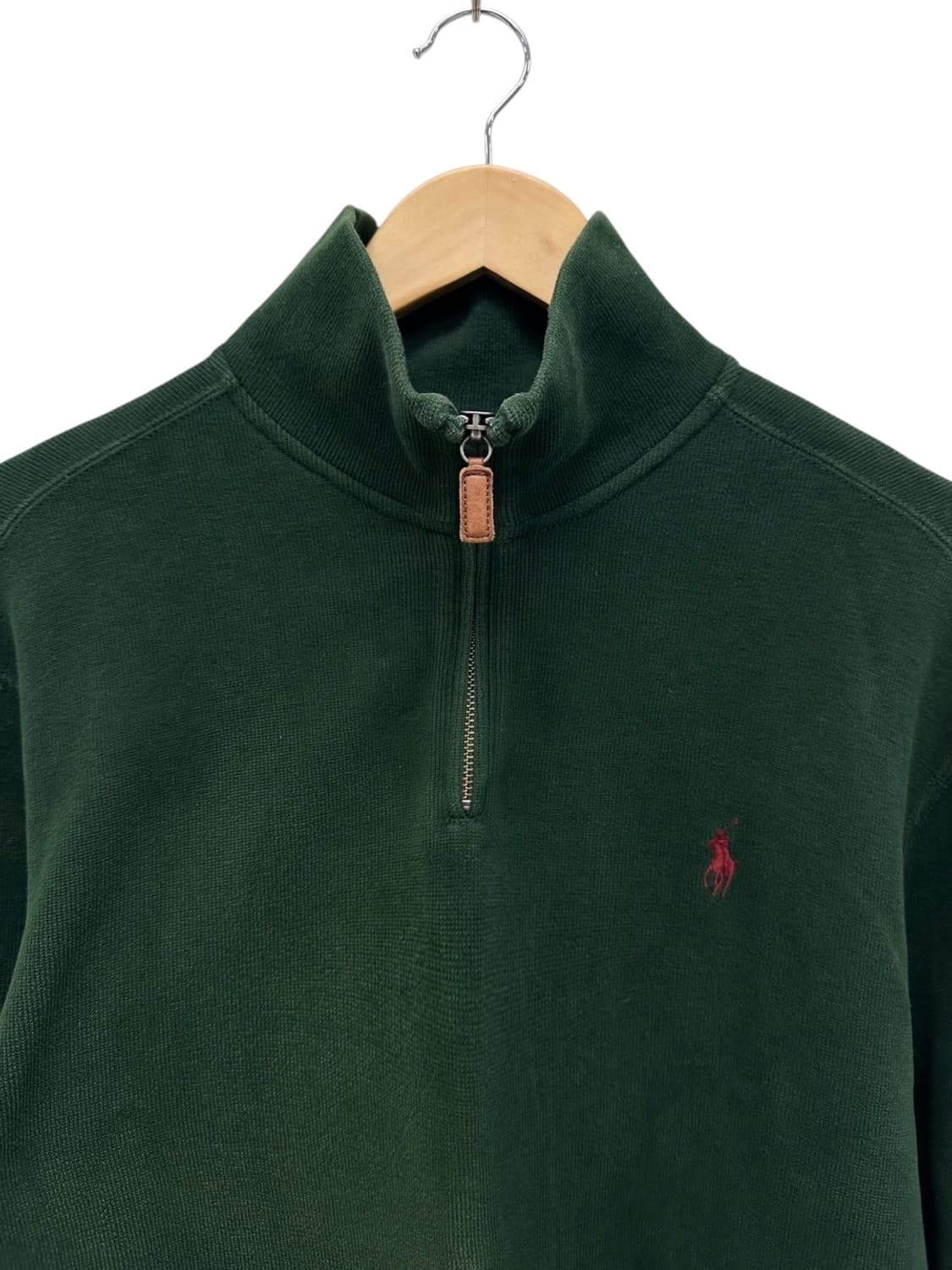폴로 반집업 니트 그린 (M) 상품이미지2