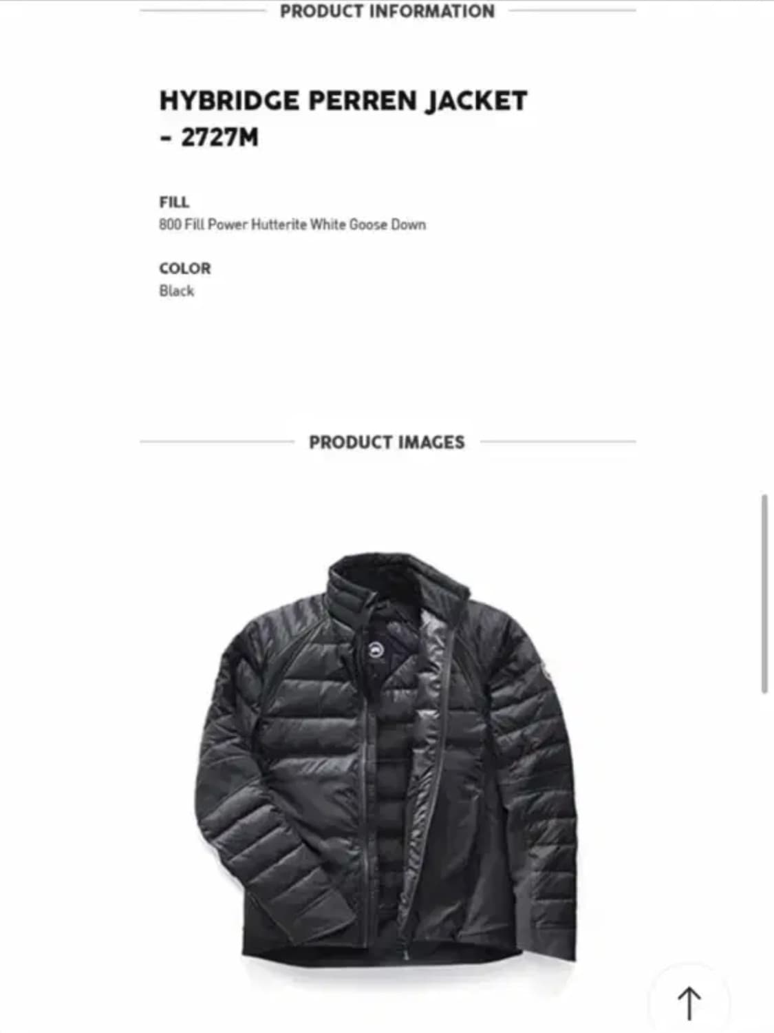 캐나다구스 hybridge percent 패딩 블랙 L 상품이미지2