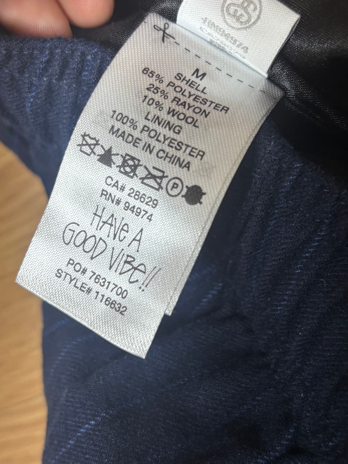 스투시 울 스트라이프 팬츠 M 상품이미지3