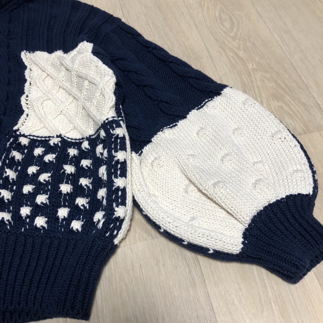 (XS) 새상품 겐조 파리스 KENZO 코튼 세일러 버블 가디건 네이비 상품이미지2