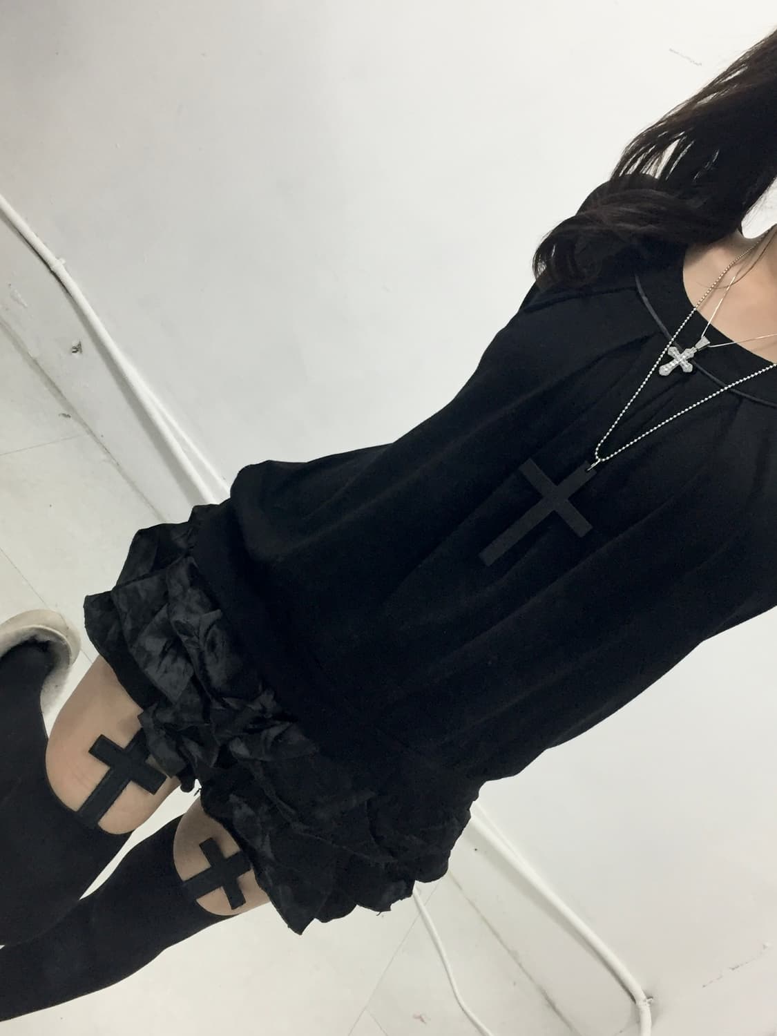 [SORRIDERE] 소리데레 공겜여주 로걀 도트 블라우스 상품이미지2