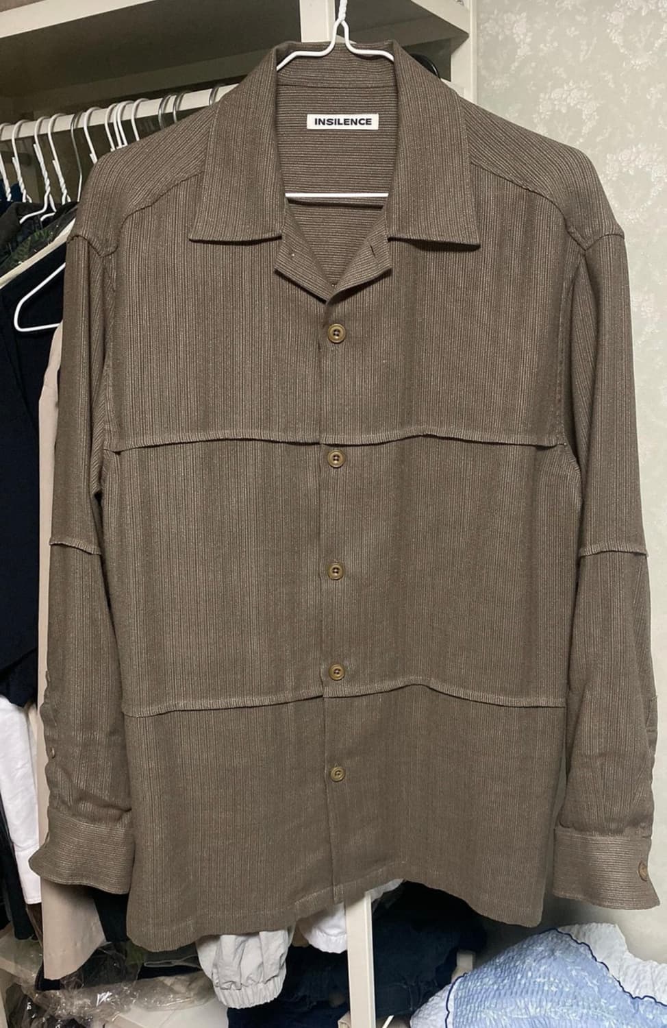 인사일런스 - 트로피컬 울 린넨 셔츠 자켓 (애쉬브라운/S) 상품이미지1