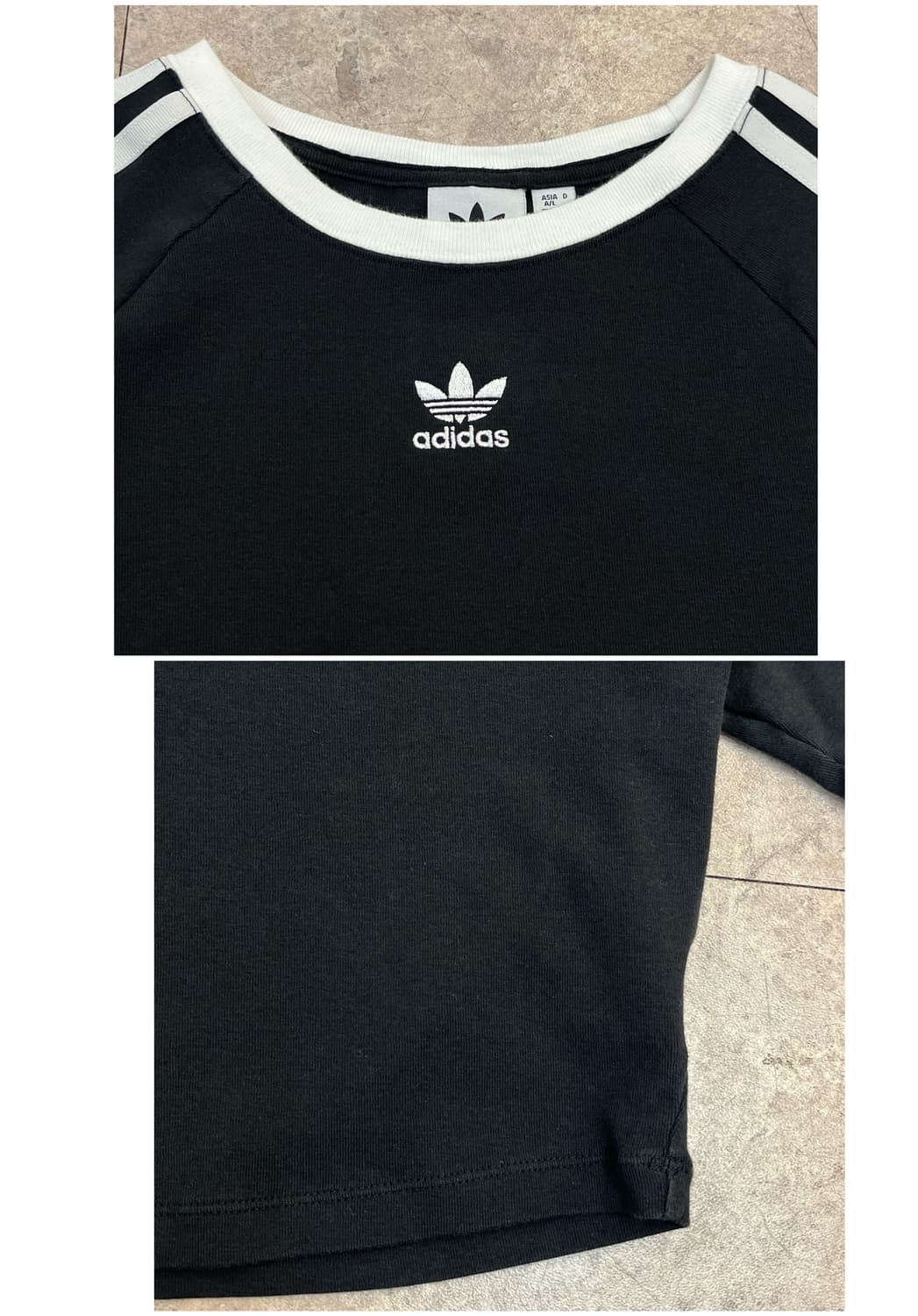 아디다스 크롭 반팔티 블랙 L #csz4073 상품이미지5