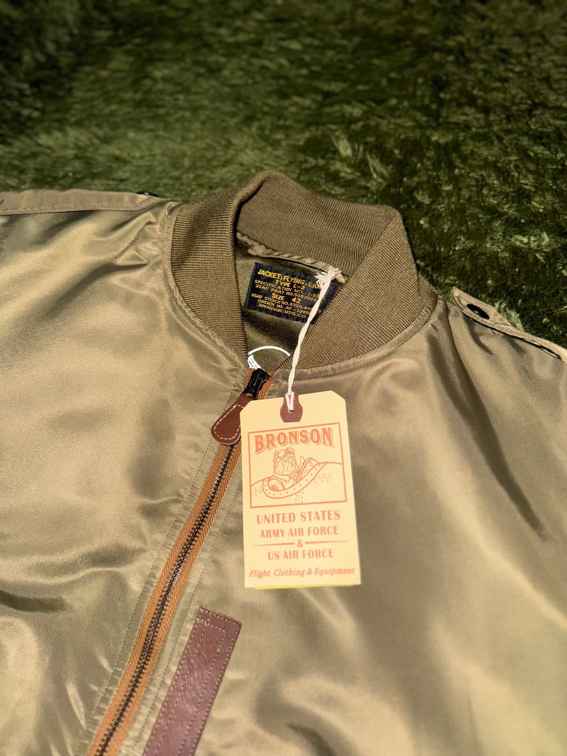 [42] Bronson 브론슨 L-2 플라이트 봄버 자켓 올리브 상품이미지2