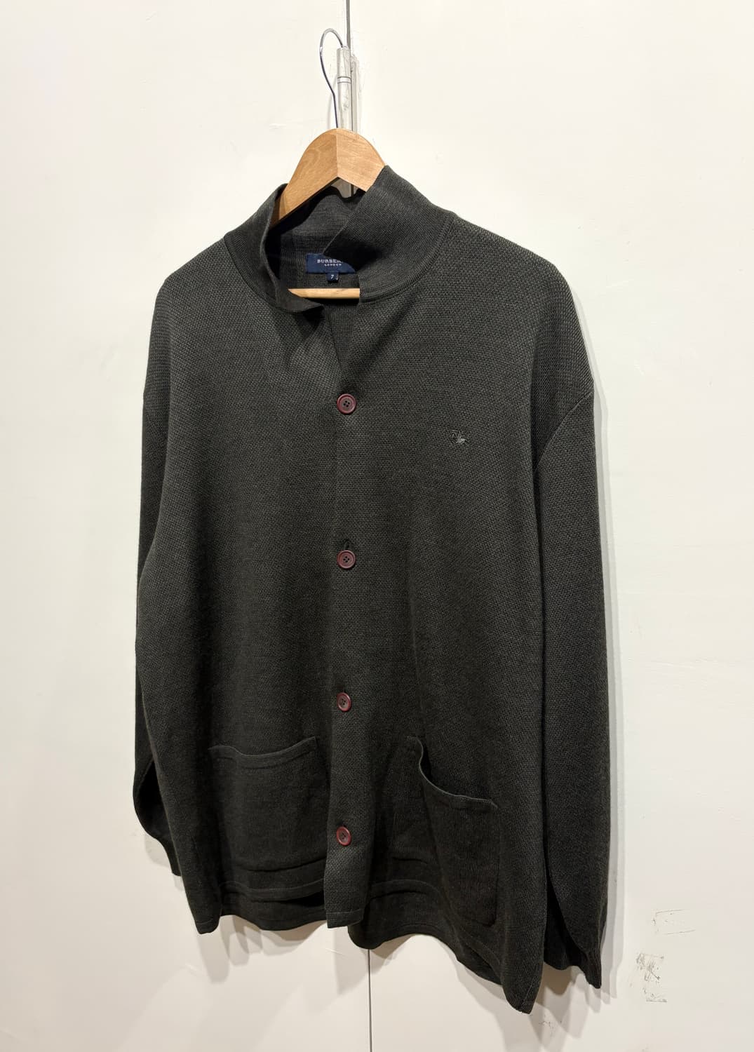 버버리 카키 니트 가디건 상품이미지2