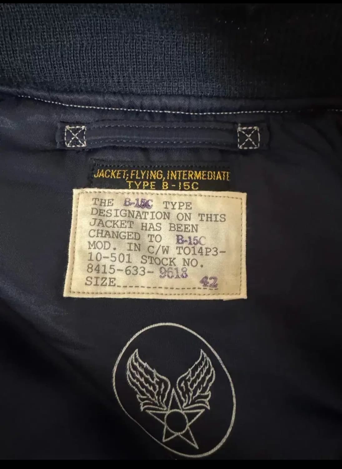 (42)버즈릭슨 Ma-1 B-15C 네이비 상품이미지4