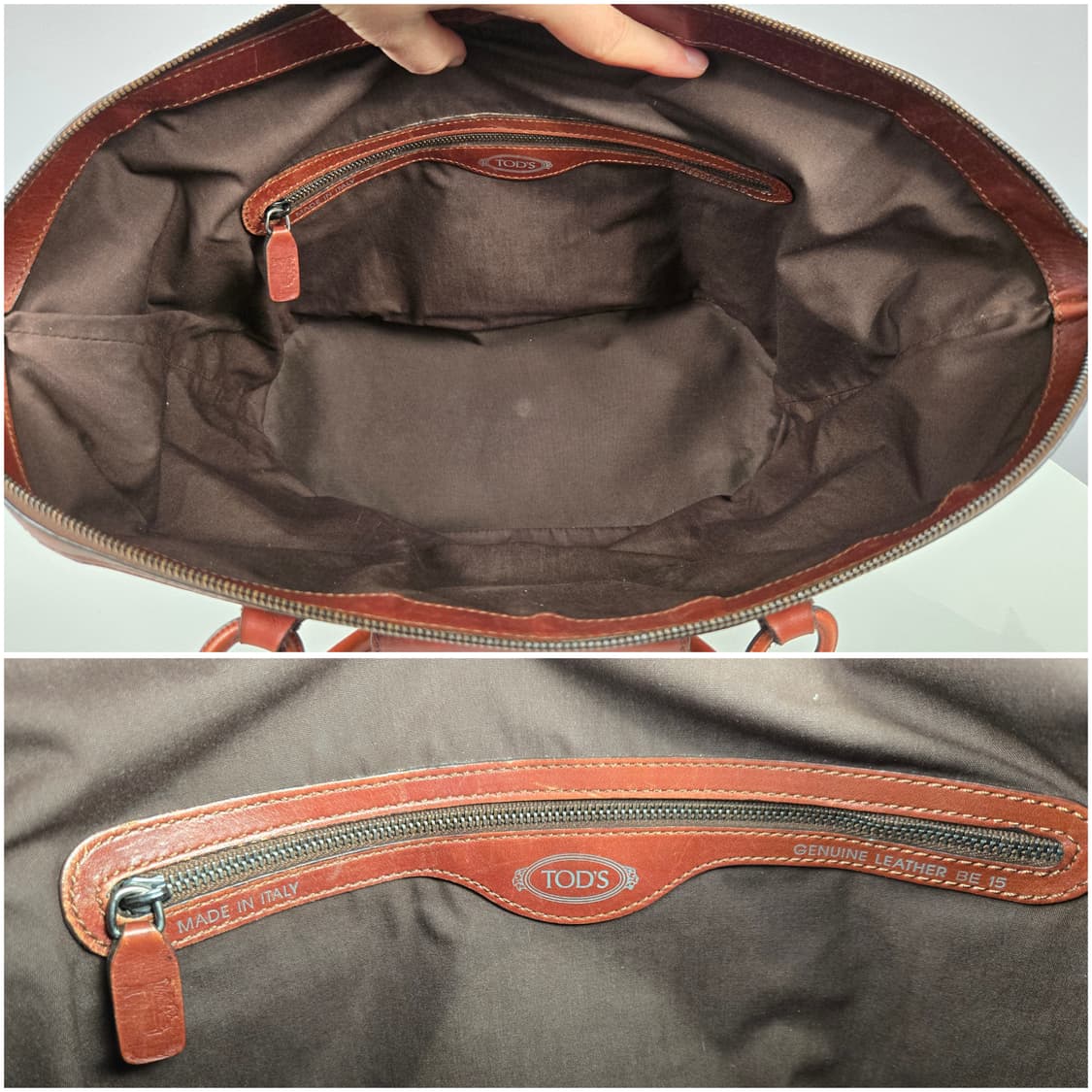 TOD'S 토즈 빈티지 레더 가죽 토트백 가방 정품 상품이미지10