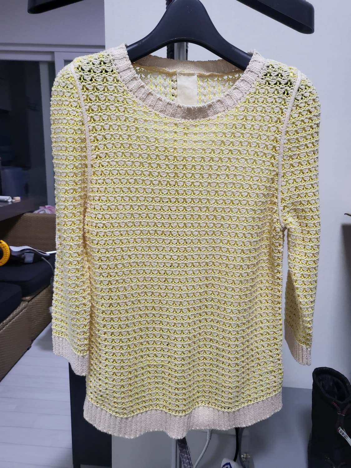 O'2nd 노란색 니트 90사이즈 상품이미지1