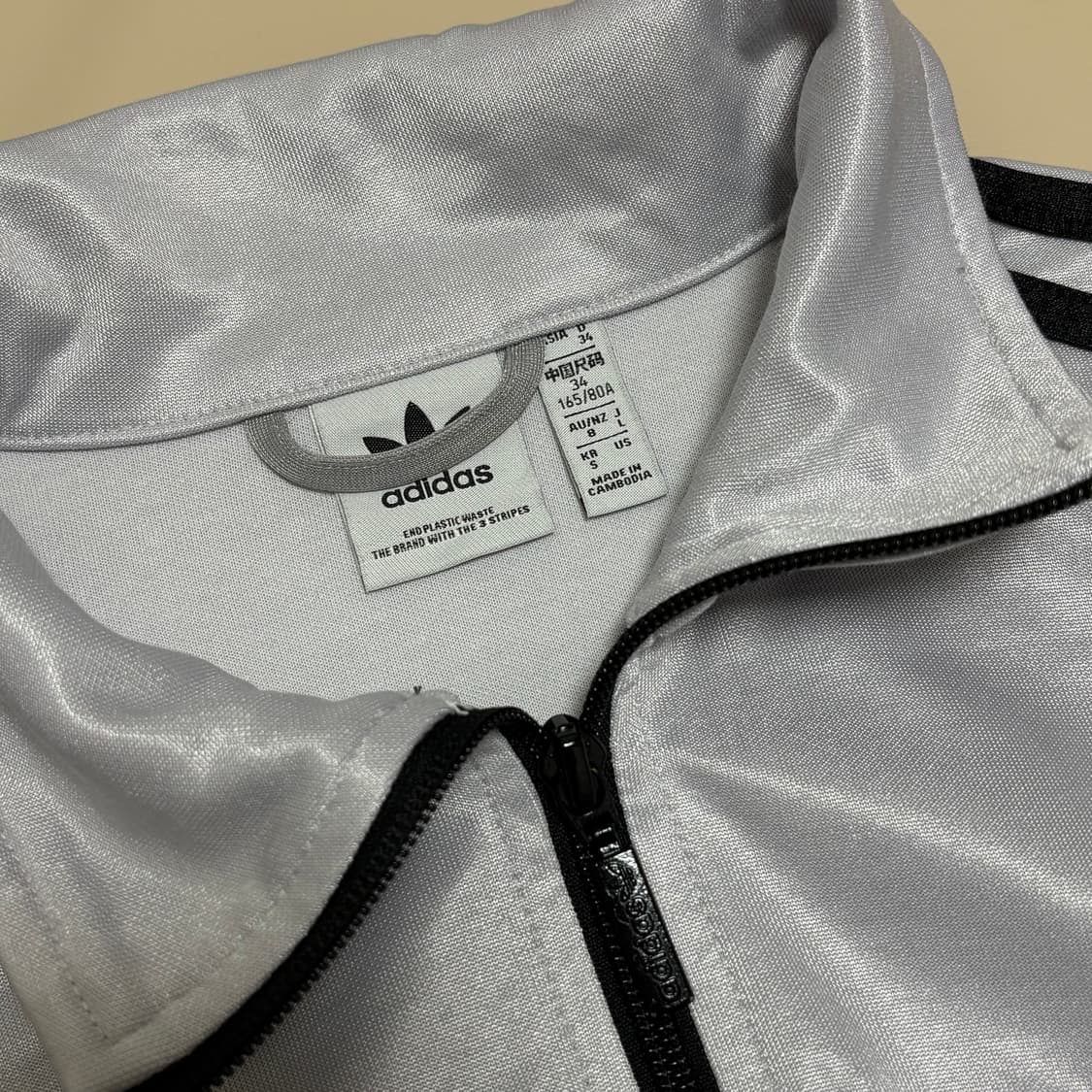 아디다스 크롭 져지 하이샤인 트랙탑 재킷 매트 실버 상품이미지8
