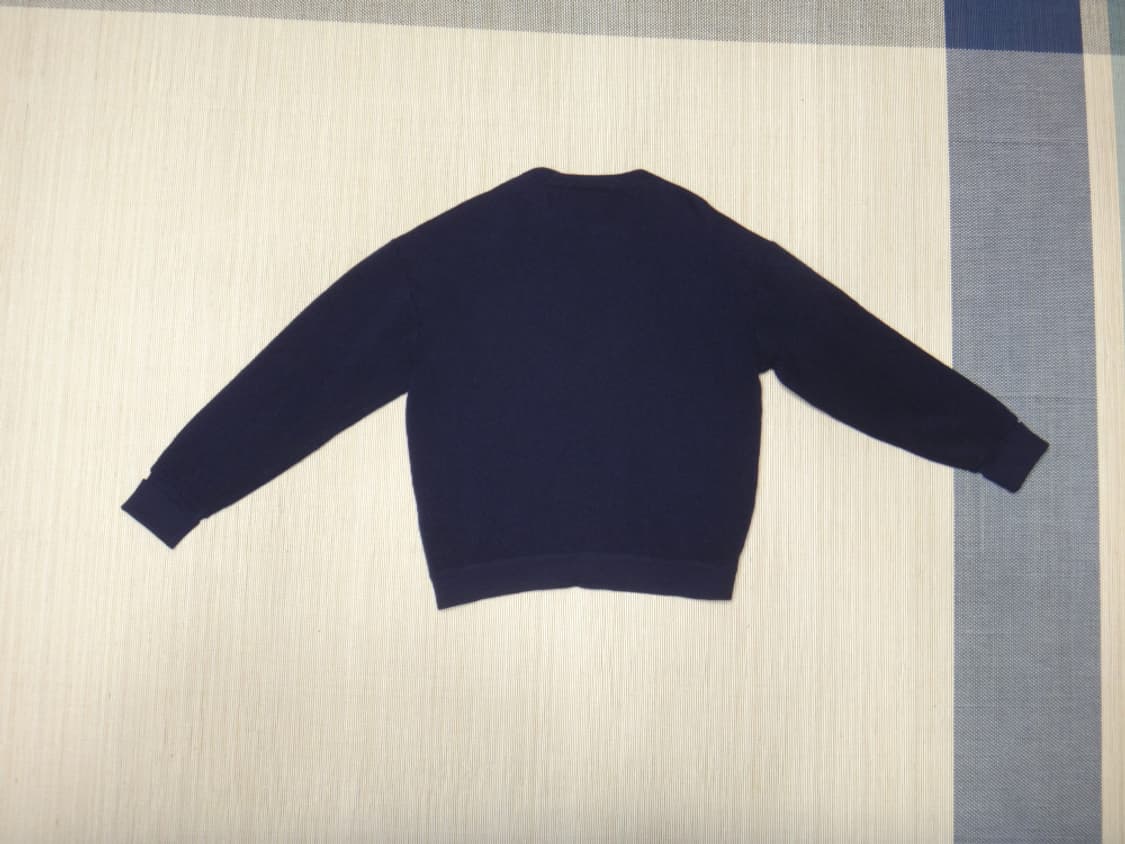 (XL/105) 라코스테 남성 브이넥 울 가디건 네이비 상품이미지2