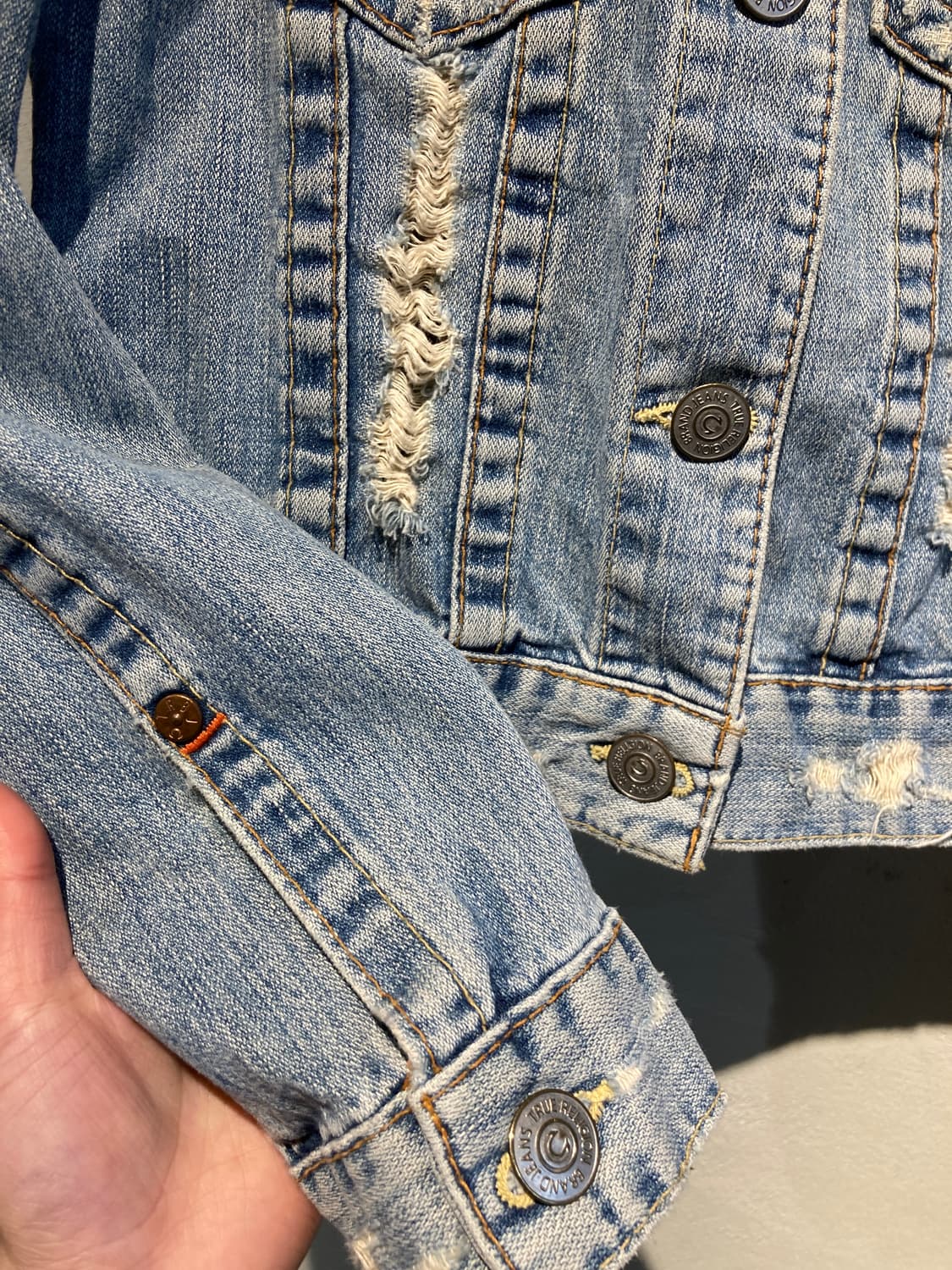 트루릴리전 연청 데님 재킷 상품이미지2