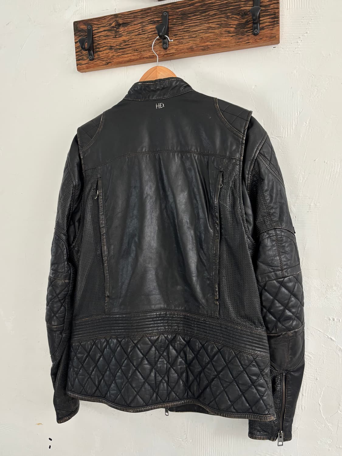 Harley Davidson 할리데이비슨 블랙 가죽 라이딩 기어 자켓 상품이미지7