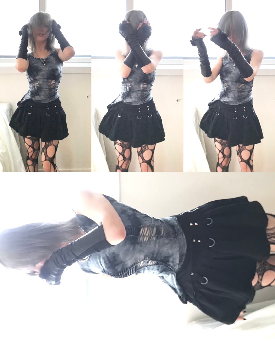 Tie-dye punk top+skirt set 🎸 상품이미지7
