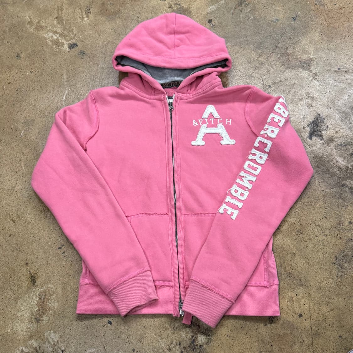 아베크롬비 딸기우유 핑크 딱붙 후드집업 상품이미지2