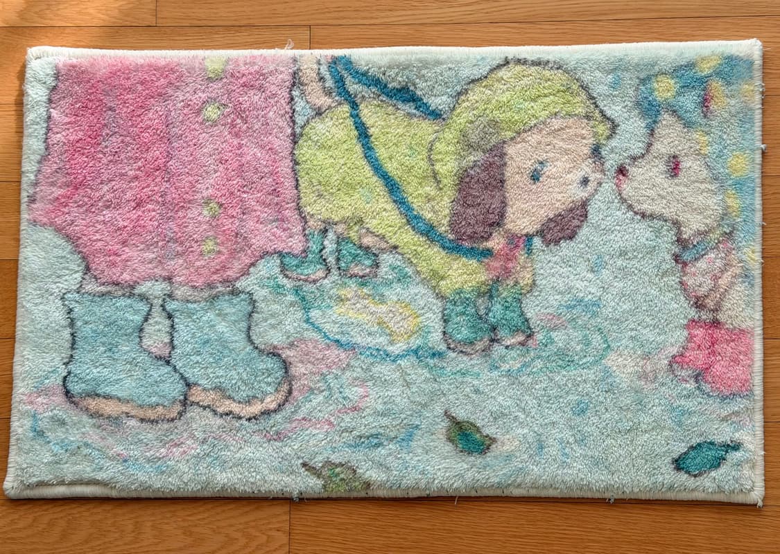 귀여운 강아지 일러스트 발매트 상품이미지1