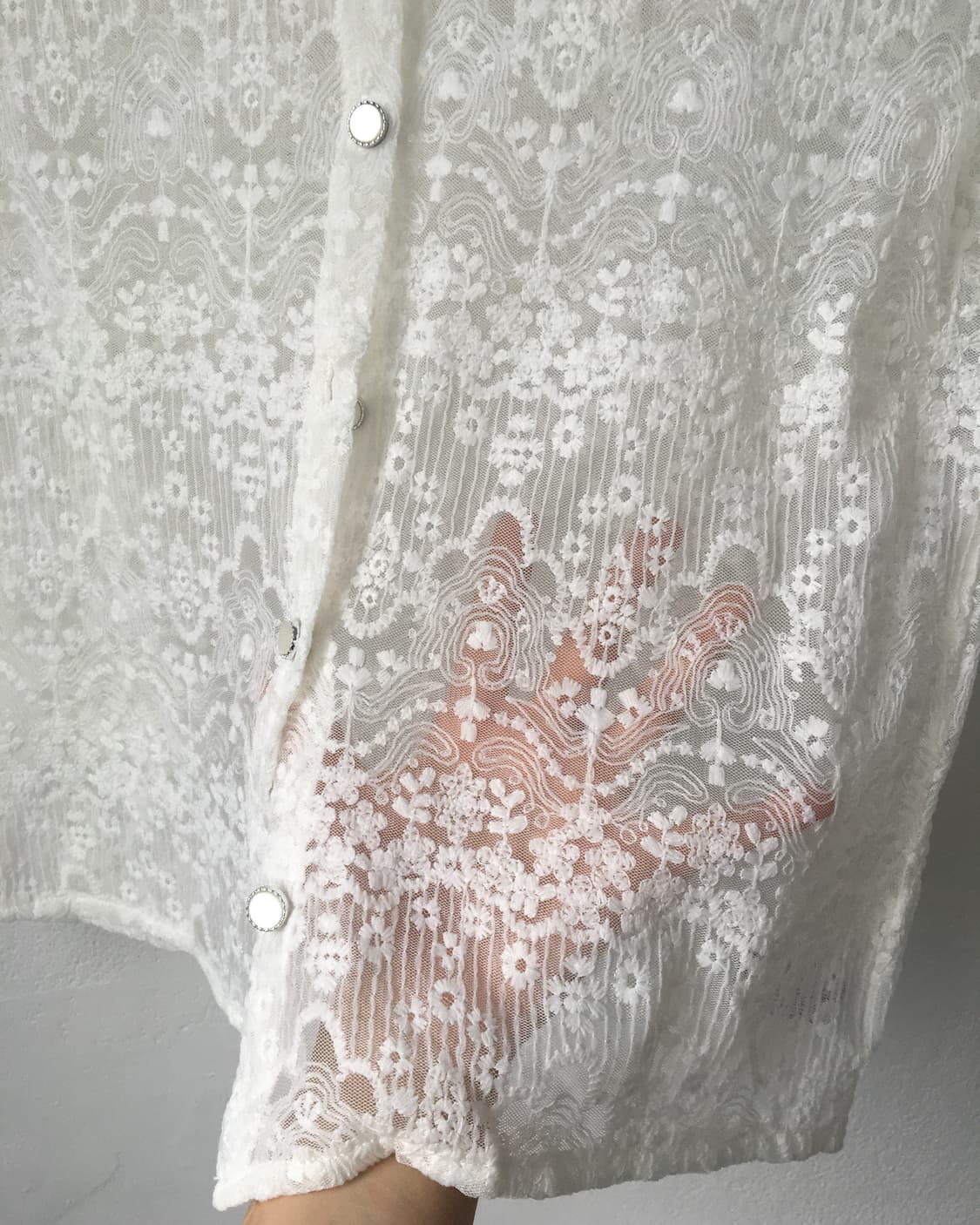 Ornament pattern sailor collar blouse 상품이미지4