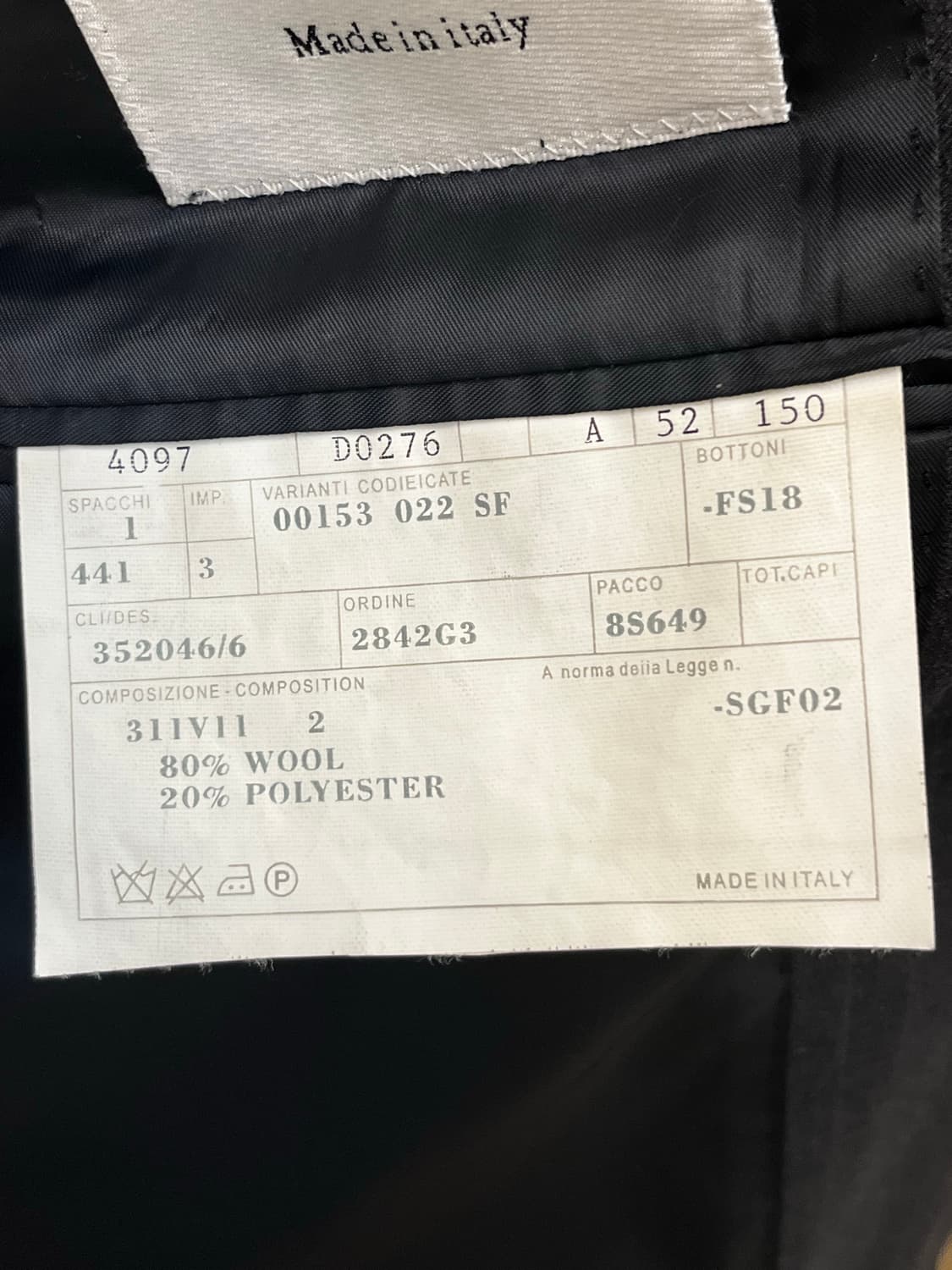 조르지오 아르마니 스트라이프 테일러드 자켓 블랙 상품이미지10