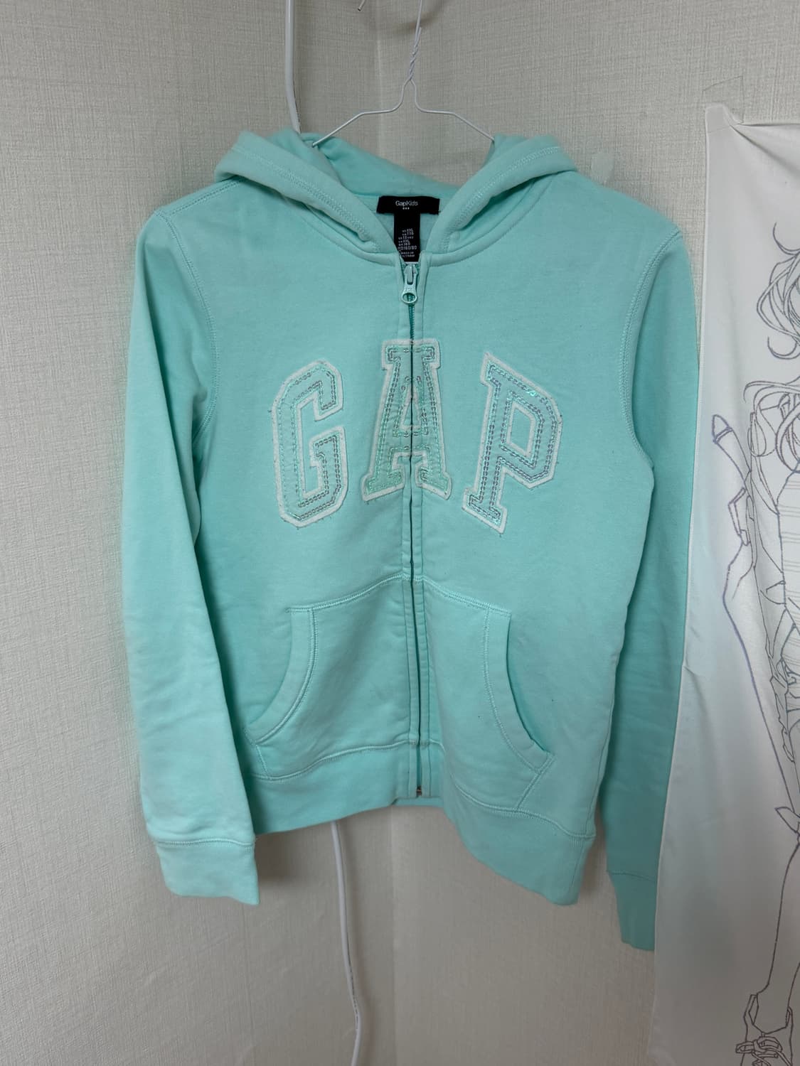 GAP 갭 민트 후드집업 상품이미지1