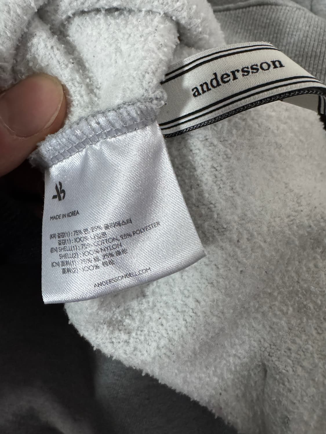 여성 앤더슨벨 뒷 프린팅 기모 후드티 S 상품이미지4