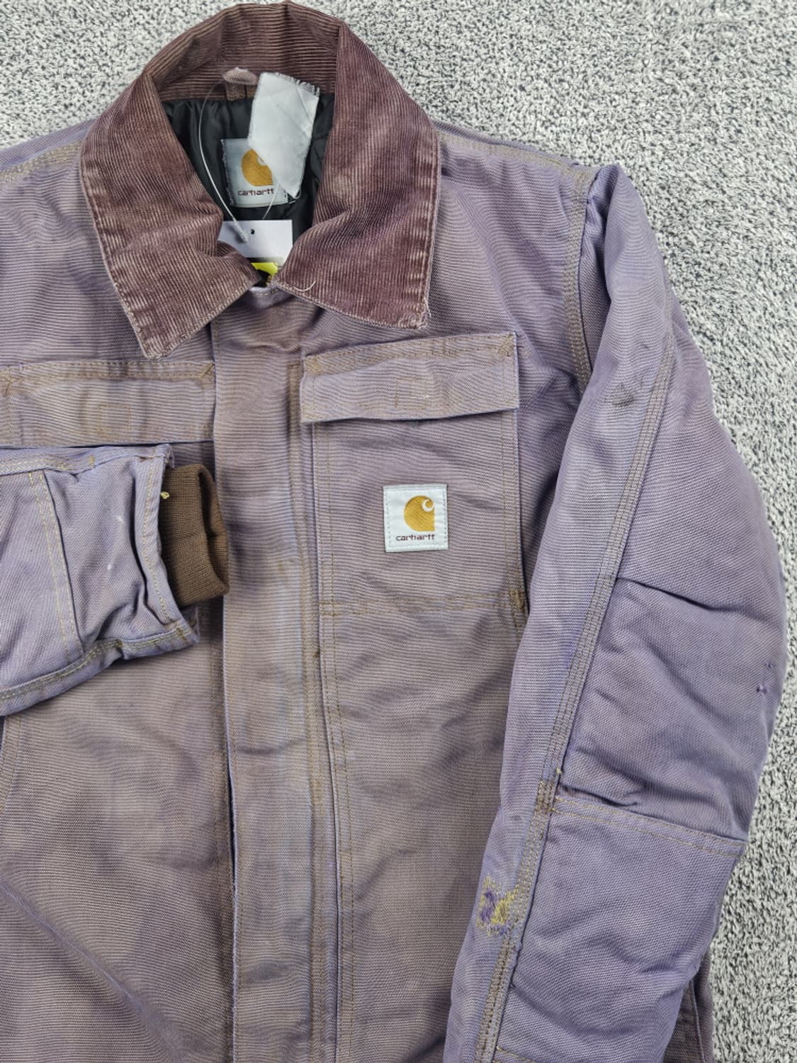 칼하트 퍼플 다잉 커스텀 초어 워크 자켓 ( 상세설명참조 )/ 10068 상품이미지6