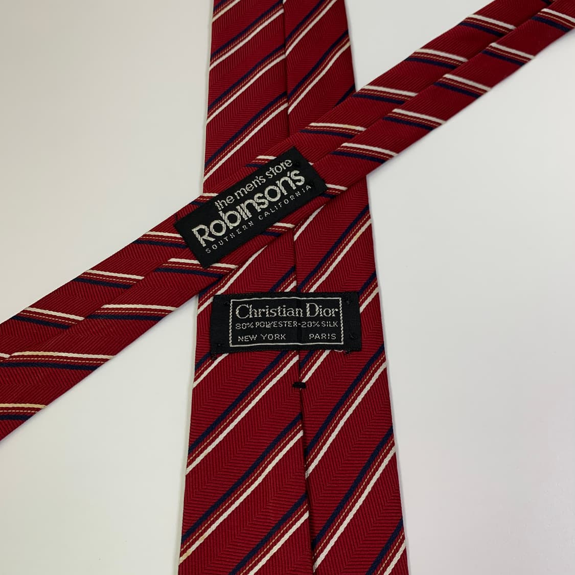 디올(Dior) 스트라이프 넥타이 명품 혼방 A-A+등급 7.5cm 상품이미지5