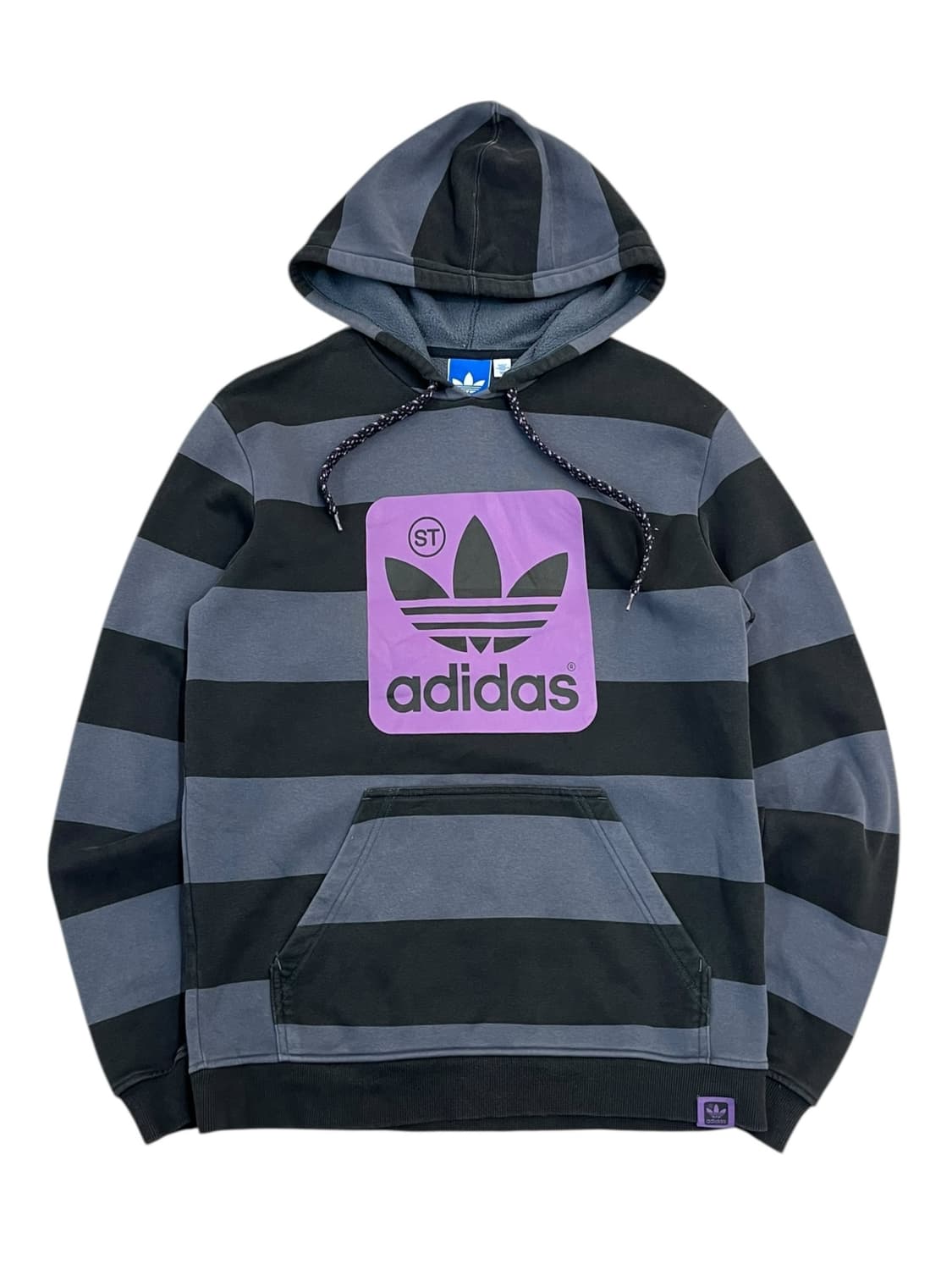 아디다스 스트라이프 기모 후드티 차콜 100 #csz2436  상품이미지3